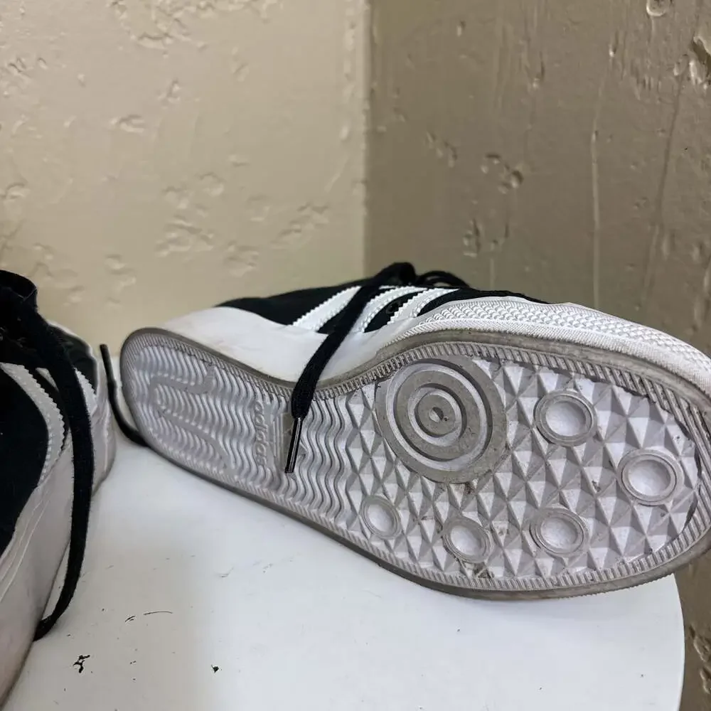 Adidas Womens Nizza Platform Mid Black White Casual Shoes Sneakers Sz 8.5 - Picture 4 of 5